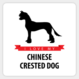 I Love My Chinese Crested Dog Sticker